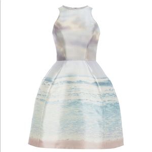 Monique Lhuillier Luminous Sunrise Printed Dress